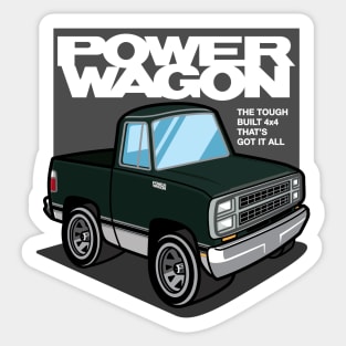 Teal Green Sunfire - Power Wagon (1980 - White-Based) Sticker